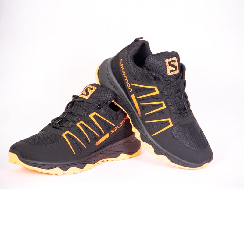 کفش مردانه مدل سالامون مشکی نارنجی 